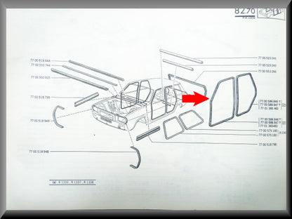 Joint en caoutchouc de porte – Renault 12 Renault 16 -
Renault divers - OEM 7701365483 / 7700586846