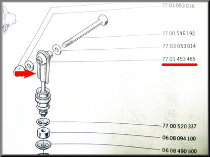 Stabilisatorstang pen – Renault 12 – Renault 15 - Renault 17 - OEM 7701453465