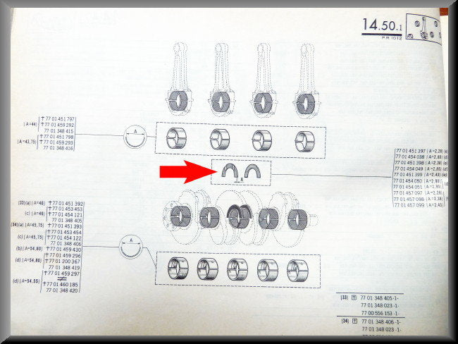Butée axiale (2 80mm) – Renault 12 Gordini – Renault 16 Renault divers OEM 7701454038
