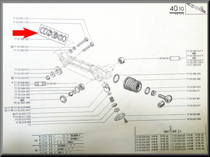 Kit de révision boîtier de direction 32 mm – Renault 12 – Renault 15 - Renault 17 - OEM 7701455252