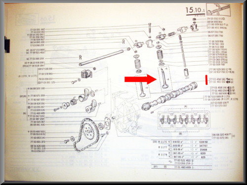 Soupape d'admission – Renault 12 – Renault 5 – Estafette – OEM 7701458180