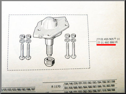 Rotule inférieure – Renault 12 – Renault 15 – Renault 17 – Alpine A310 – OEM 7701460886