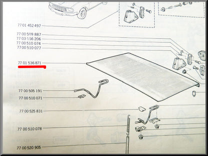 Hayon – Renault 12 – OEM 7701536871