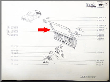 Achterklep Break – Renault 12 – OEM 7701551933