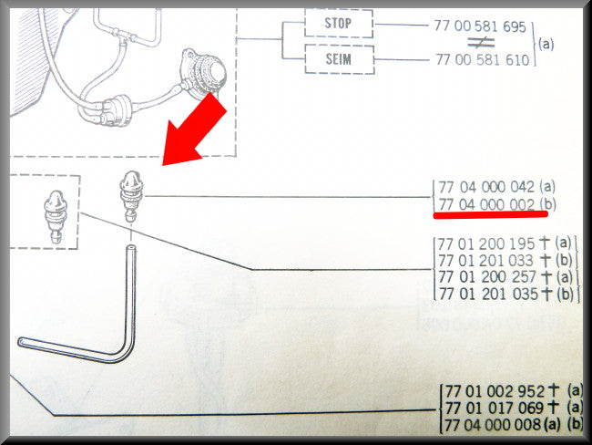 Buse de lave-glace noire – Renault 12 – Renault 15 - Renault divers - OEM 7704000002