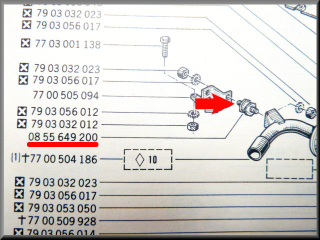 Silent block exhaust – Renault 16 – OEM 0855649200