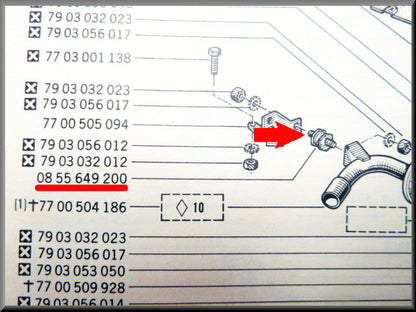 Silent block exhaust – Renault 16 – OEM 0855649200