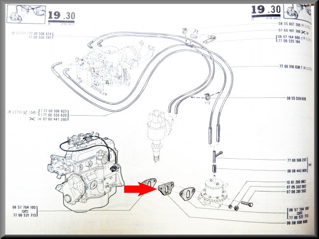 Pompe à essence avec 2 joints – Renault 12 – Renault 4 - Renault 5 - OEM 0608008900