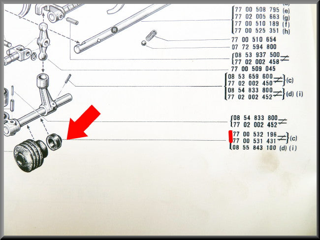 Joint spi tringlerie de boîte (13x26x9 mm) – Renault 12 – Renault 15 - Renault 16 - OEM 7700532196