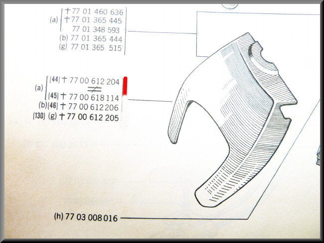 Afdekplaat stuurkolom – Renault 12 – OEM 7700517979 / 7700612204 – Used
