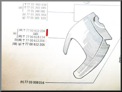 Afdekplaat stuurkolom – Renault 12 – OEM 7700517979 / 7700612204 – Used
