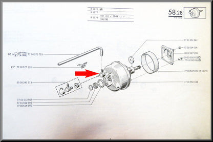 Valve d'assistance de freinage – Renault 12 – Renault 16 - Renault 17 - OEM 5000241513