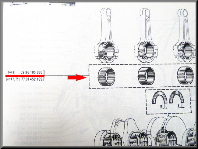 Coussinets de bielle (STD 48 mm) – Renault 12 Gordini – Renault 16 - OEM 7701348413