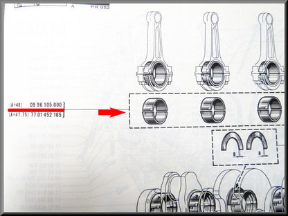 Coussinets de bielle (STD 48 mm) – Renault 12 Gordini – Renault 16 - OEM 7701348413