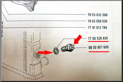 Contacteur ventilateur radiateur 88-74 degrés M22x1,5 - Renault 12 - Renault 16 - Renault 18 - OEM 7700564467B / 7010010888