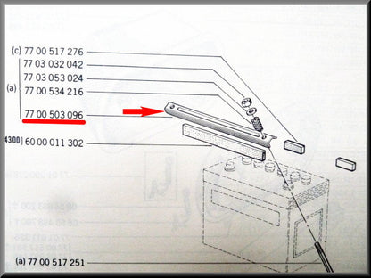 Fixation de batterie – Renault 12 – Renault 16 - Renault 17 - OEM 7700503096