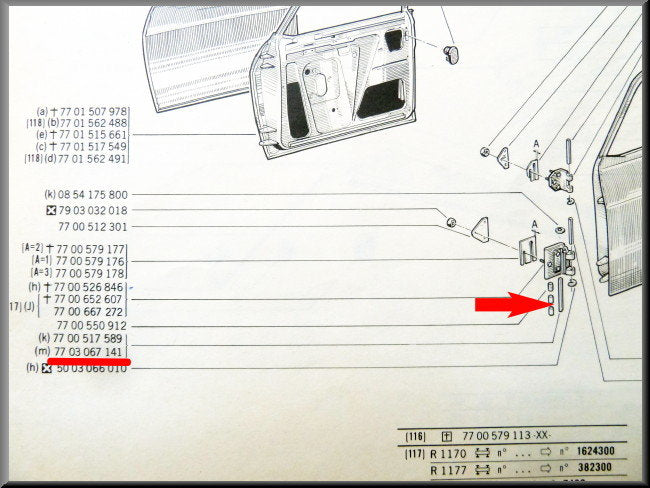 Hinge pin length 85 mm – Renault 12 – OEM 7703067141