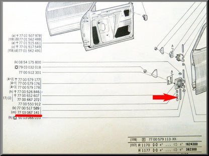 Hinge pin length 85 mm – Renault 12 – OEM 7703067141
