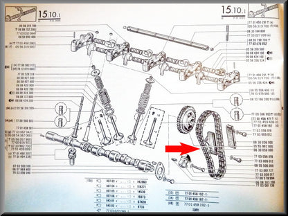 Timing chain – Renault 16 – Renault 12 Gordini - Renault 17 - Alpine A110 – OEM 0855506000