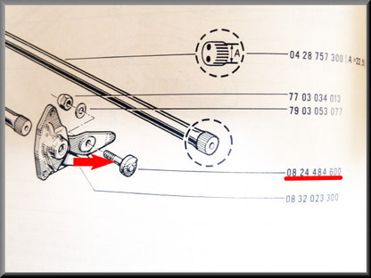 Stelbout torsievering achteras – Renault 16 – OEM 0824484600