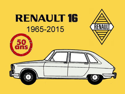 Porte-clés – Renault 16, 50 ans (gris)
