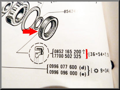 Driveshaft oil seal (36x54x7.5 mm) – Renault 16 L (1150) – OEM 7700502325