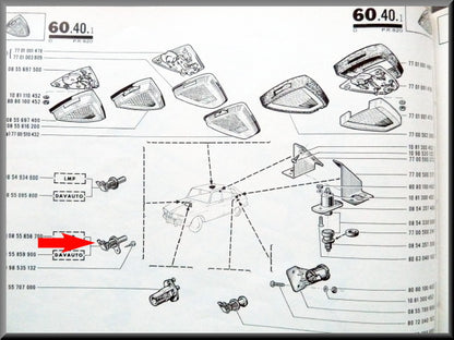 Contacteur de porte d'éclairage intérieur – Renault 16 – Renault 12 - OEM 0855858700