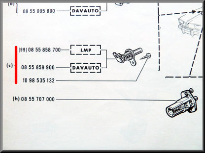 Contacteur de porte d'éclairage intérieur – Renault 16 – Renault 12 - OEM 0855858700