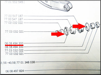 Collier de fixation de barre de réaction avant – Renault 12 – Renault 15 - Renault 17 - OEM 0608494300