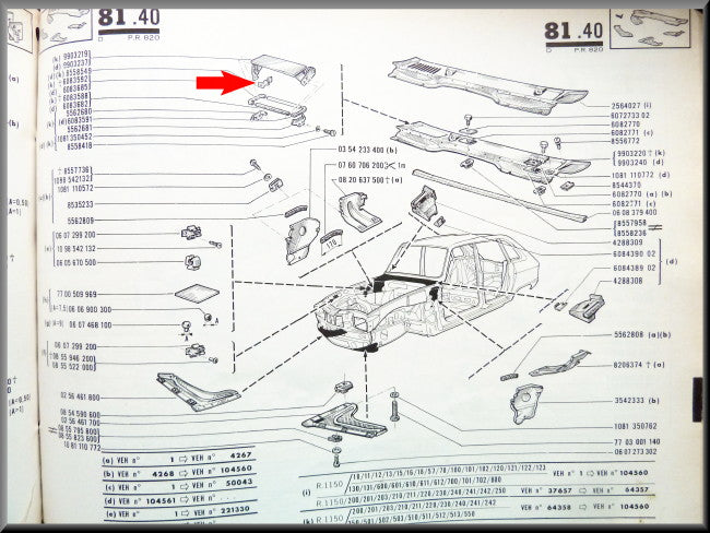 Agrafe câble de commande volet de ventilation – Renault 16 – OEM 0855854900