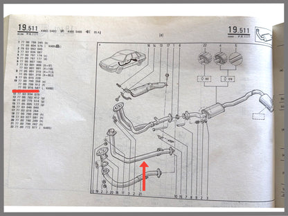 Tuyau d'échappement - Renault 21 -OEM7700799358/7700798912/7700816587.