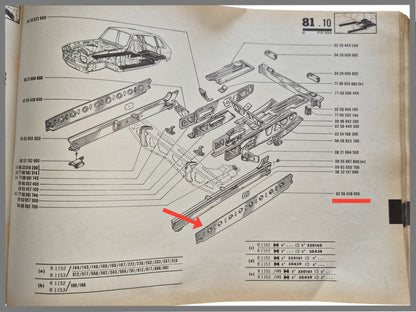 Intermediate plate front left - Renault 16 - OEM 0256438900 LV
