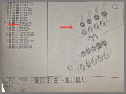 Drijfstanglagerset - Renault 18 - Fuego - Renault 20 - OEM 7701461153