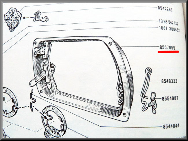 Frame koplamp – Renault 16 TL, TS, L – OEM 0855705500
