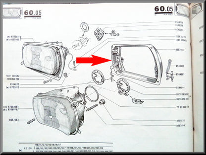 Frame koplamp – Renault 16 TL, TS, L – OEM 0855705500