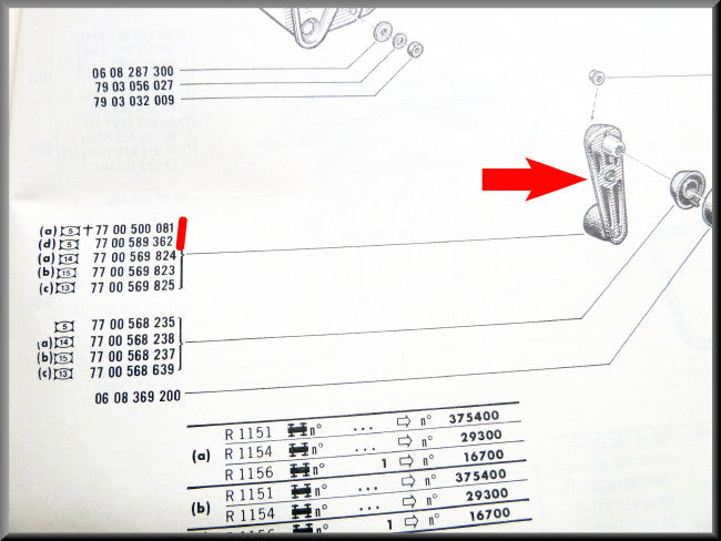 Manivelle de lève-vitre – Renault 16 – OEM 7700589362