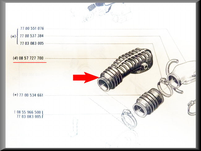Cache-culbuteur carburateur – Renault 16 TS – OEM 0857727700
