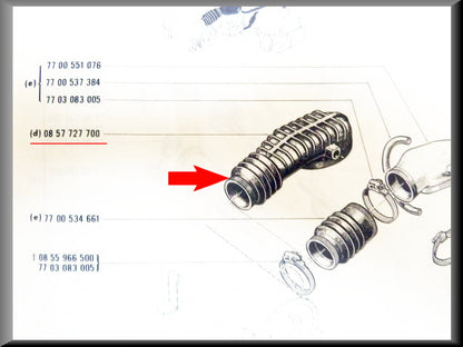Cache-culbuteur carburateur – Renault 16 TS – OEM 0857727700
