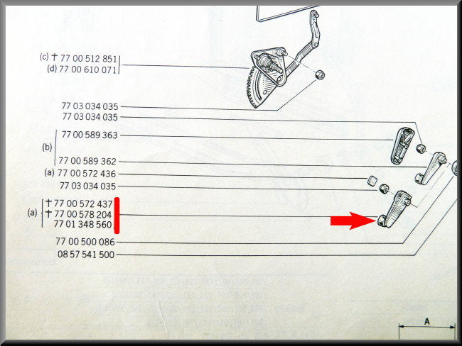Window crank – Renault 12 – Renault 15 - OEM 7701348560A