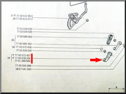 Window crank – Renault 12 – Renault 15 - OEM 7701348560A