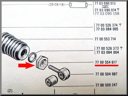Contre-écrou de crémaillère – Renault 12 – Renault 15 - Renault 16 - Renault divers - OEM 7700554617