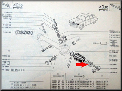 Contre-écrou de crémaillère – Renault 12 – Renault 15 - Renault 16 - Renault divers - OEM 7700554617