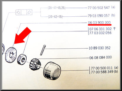 Roulement d'essieu arrière riveté – Renault 12 – Renault 15 - Renault 16 - Renault diverses - OEM 0603900300