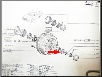 Roulement d'essieu arrière riveté – Renault 12 – Renault 15 - Renault 16 - Renault diverses - OEM 0603900300