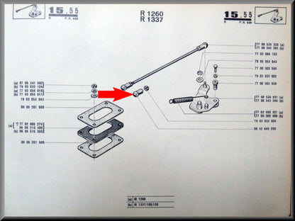 Rotule de tringlerie de commande de starter – Renault 12 – Renault 15 - Renault 16 - Renault diverses - OEM 0852849200