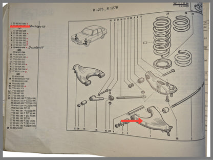 Querlenker vorne links - Renault 20 - Renault 30 - OEM 7700567580