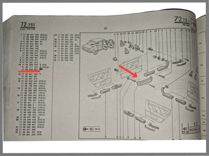 Vide-poches portière - Renault 9 - Renault 11 - OEM 7700648882