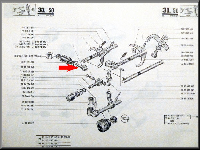 Entraînement câble compteur (13 dents) – Renault 12 – Renault 15 - Renault 17 - OEM 7700504342
