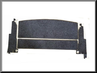 Planche arrière et garnitures de montant C grises (bouclées) – Renault 16 – OEM 7700531408 / 7700531410 / 7700530986 / 7700530987
