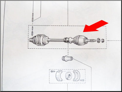 Arbre de transmission type 3 – Renault 16 – OEM 7701348142A – NOS